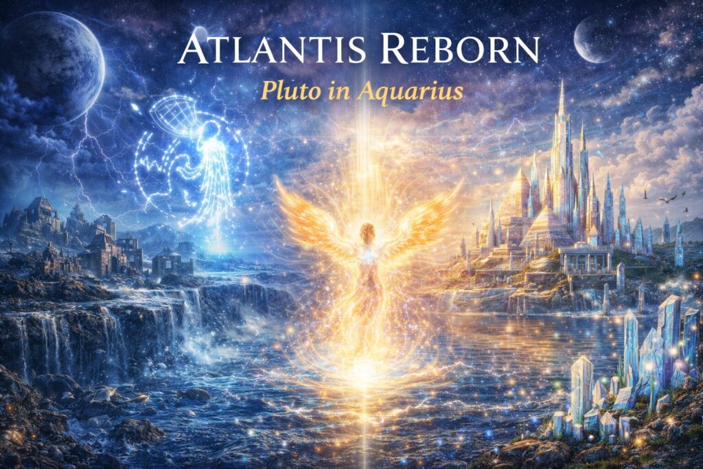 Pluto in Aquarius urge reborn of the Atlantian, to heal themselves from their trauma
冥王星みずがめ座の期間は、アトランティアン達の変容によるトラウマ克服を促される